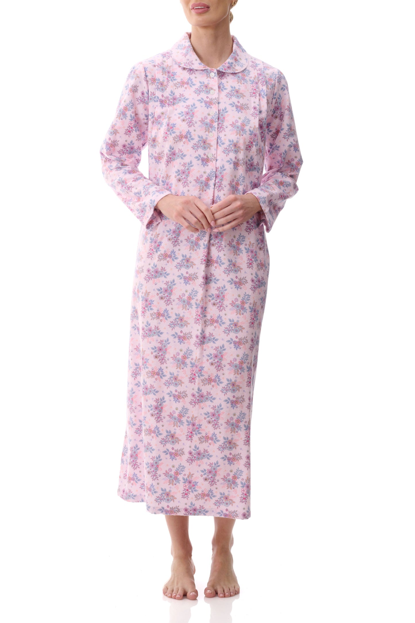 Givoni Tiana long cotton flannelette nightie Australia | Givoni longe cotton winter nightie Australia