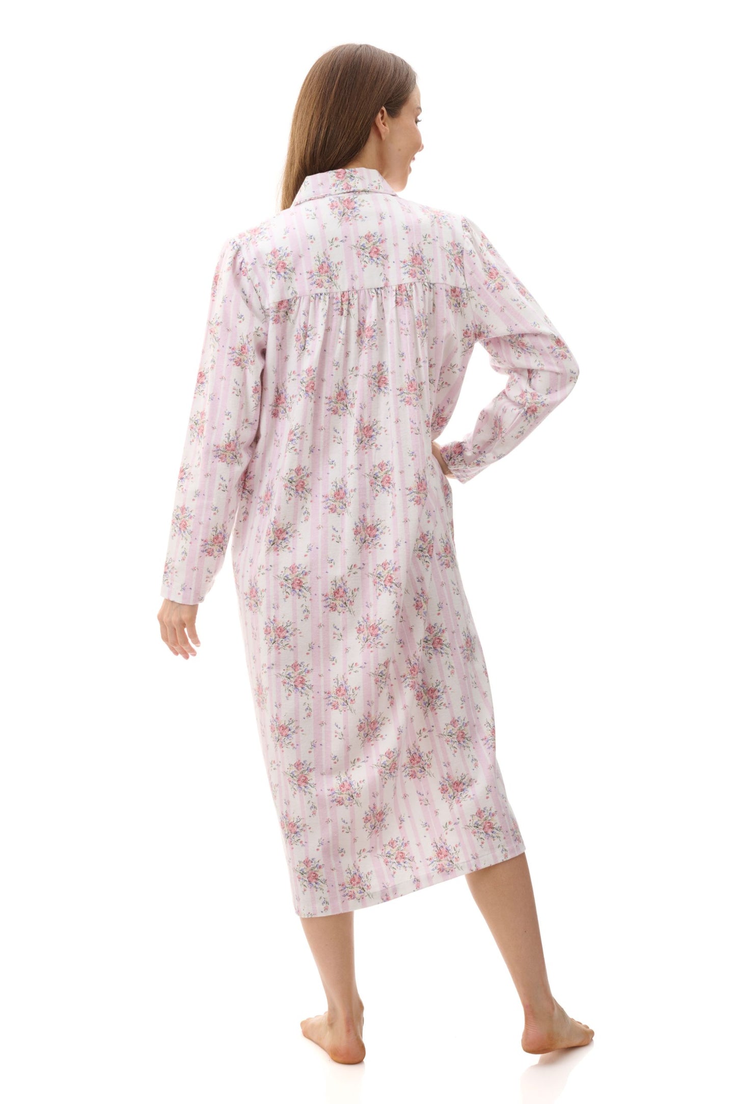 Givoni Beth Mid length brushed cotton flannel nightgown Australia 5FL70B