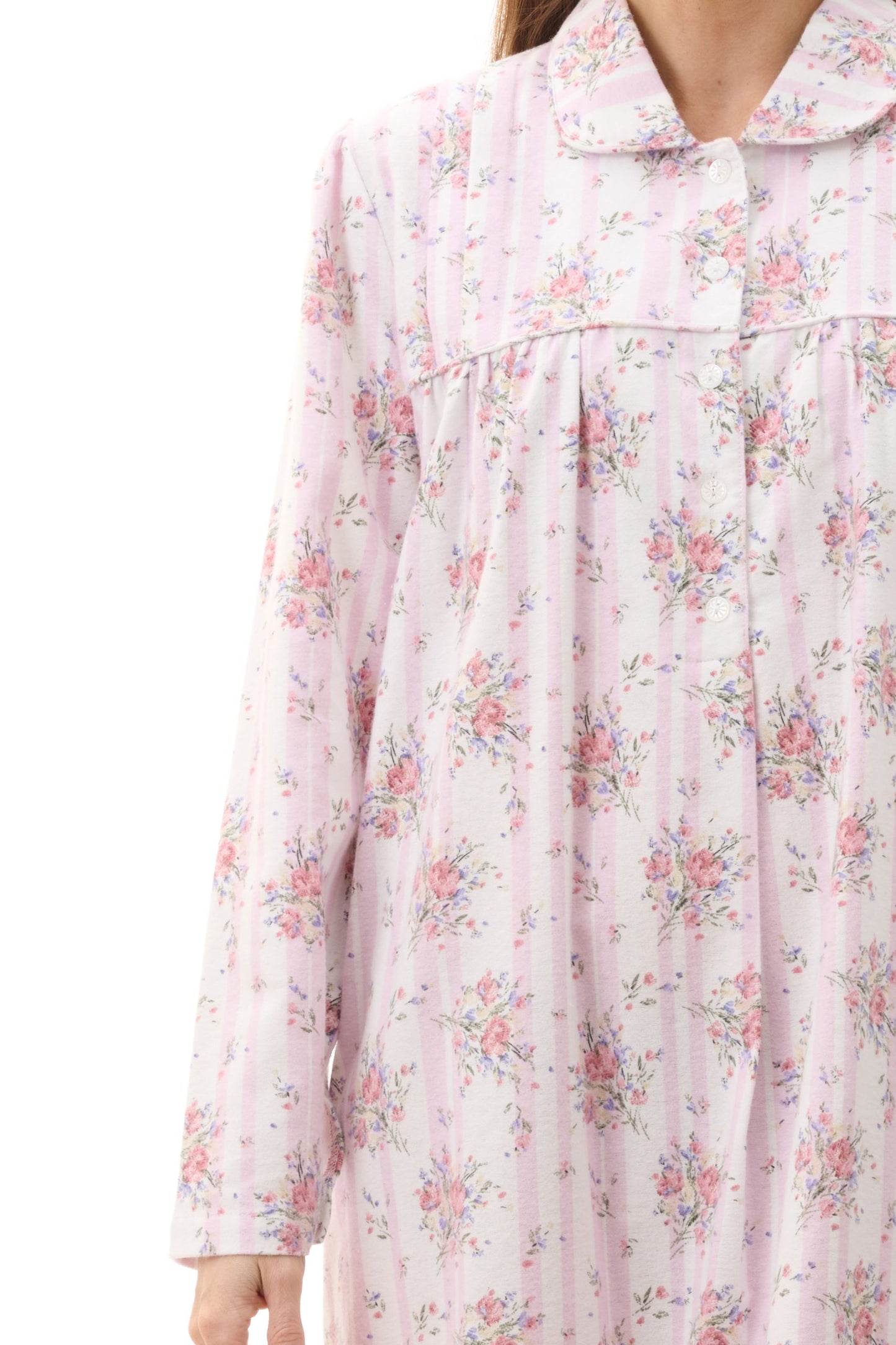 Givoni Beth Mid length brushed cotton flannel nightgown Australia 5FL70B