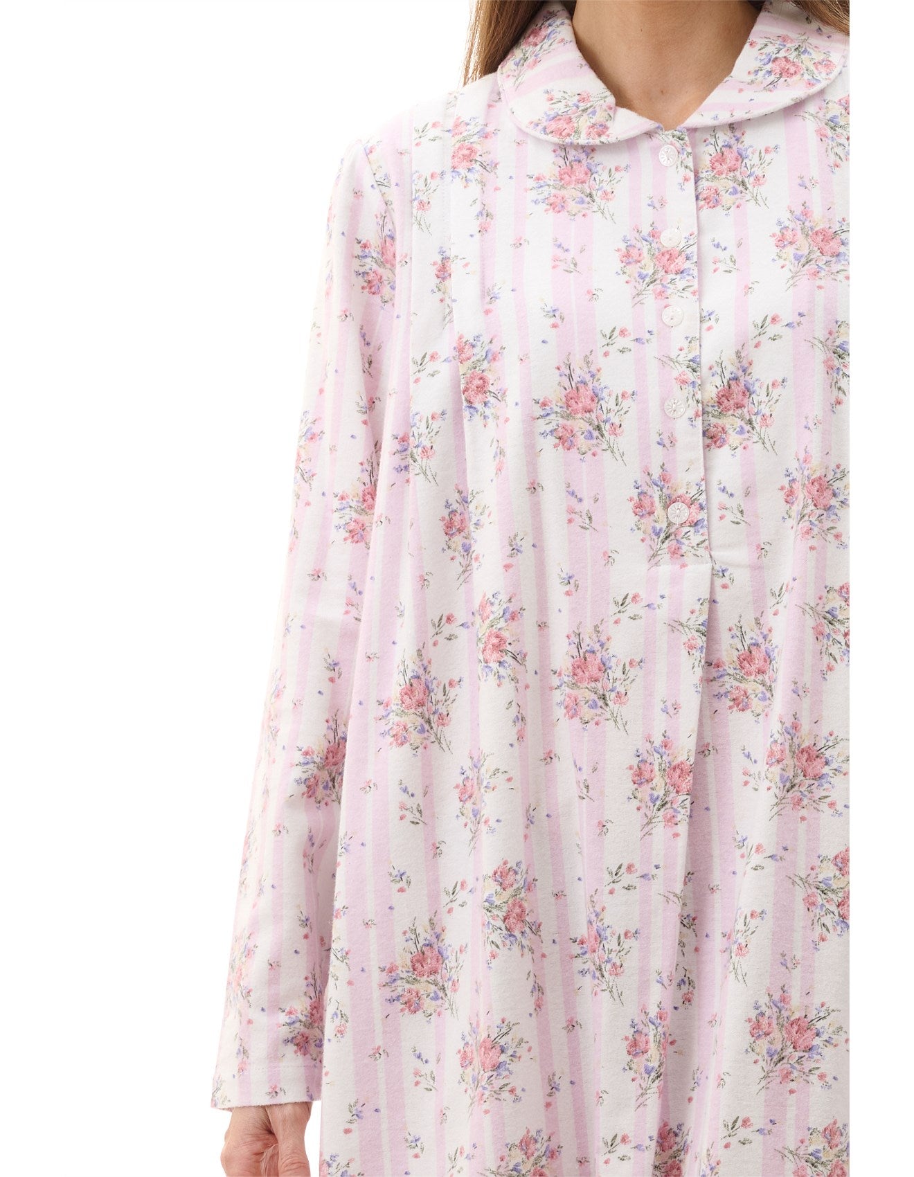 Givoni Beth Long Cotton Flannelette Nightie 5FL83B