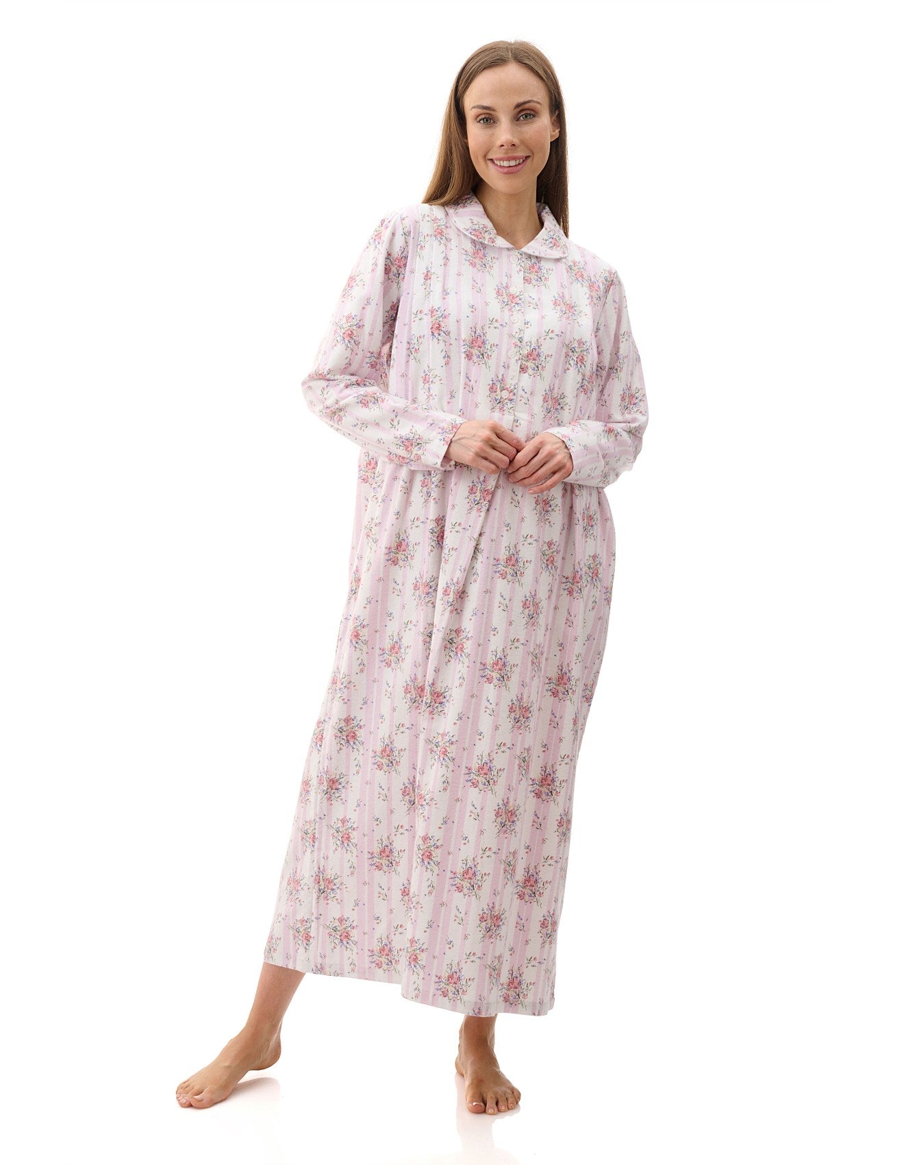 Givoni Beth Long Cotton Flannelette Nightie 5FL83B