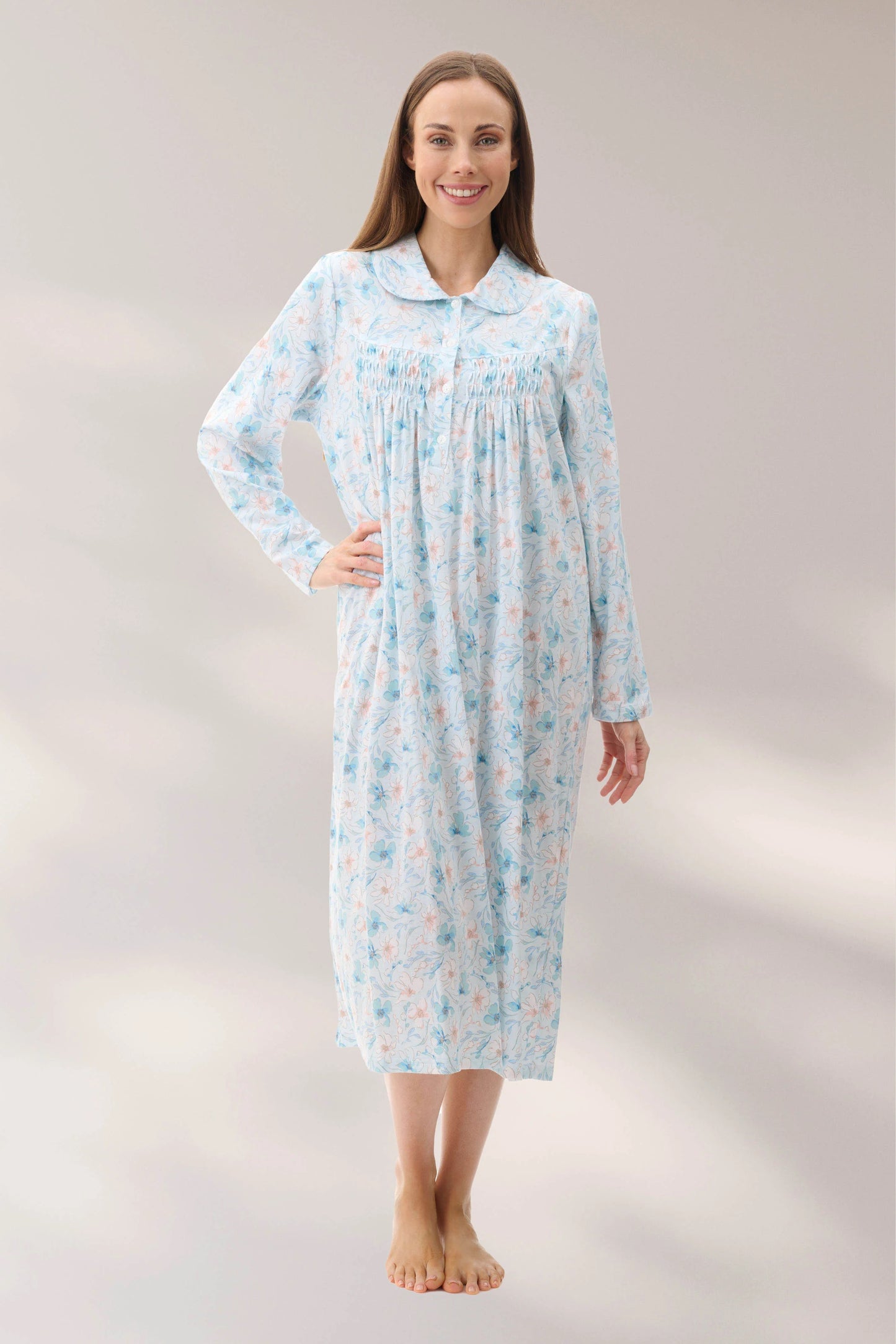 Givoni Faith Mid Length Cotton Jersey Winter Nightie 5LP34F
