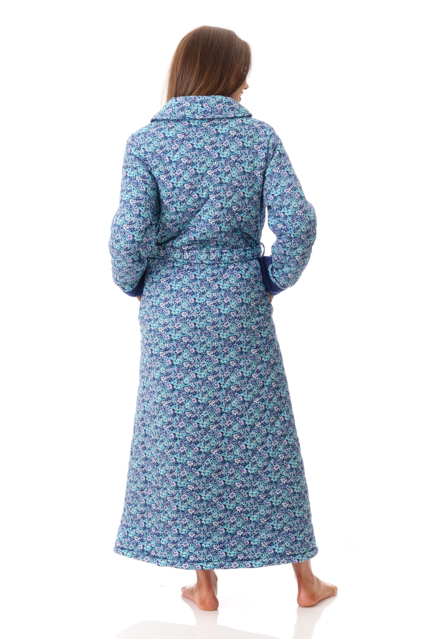 Givoni Jada Long Length Quilted Cotton Button Gown 7QP38J