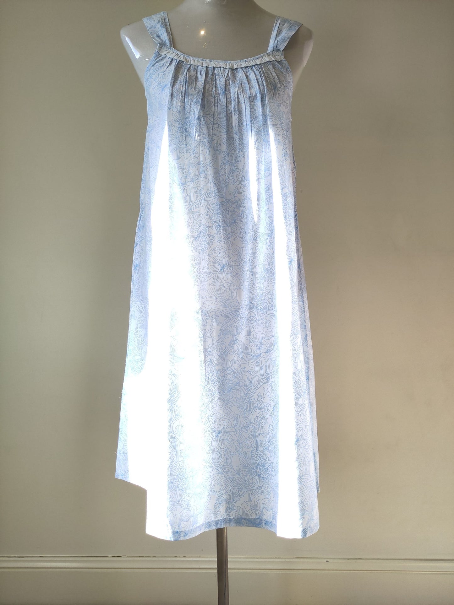 Pure cotton nighties - French Country French Toile Strappy Cotton Nightie FCD136
