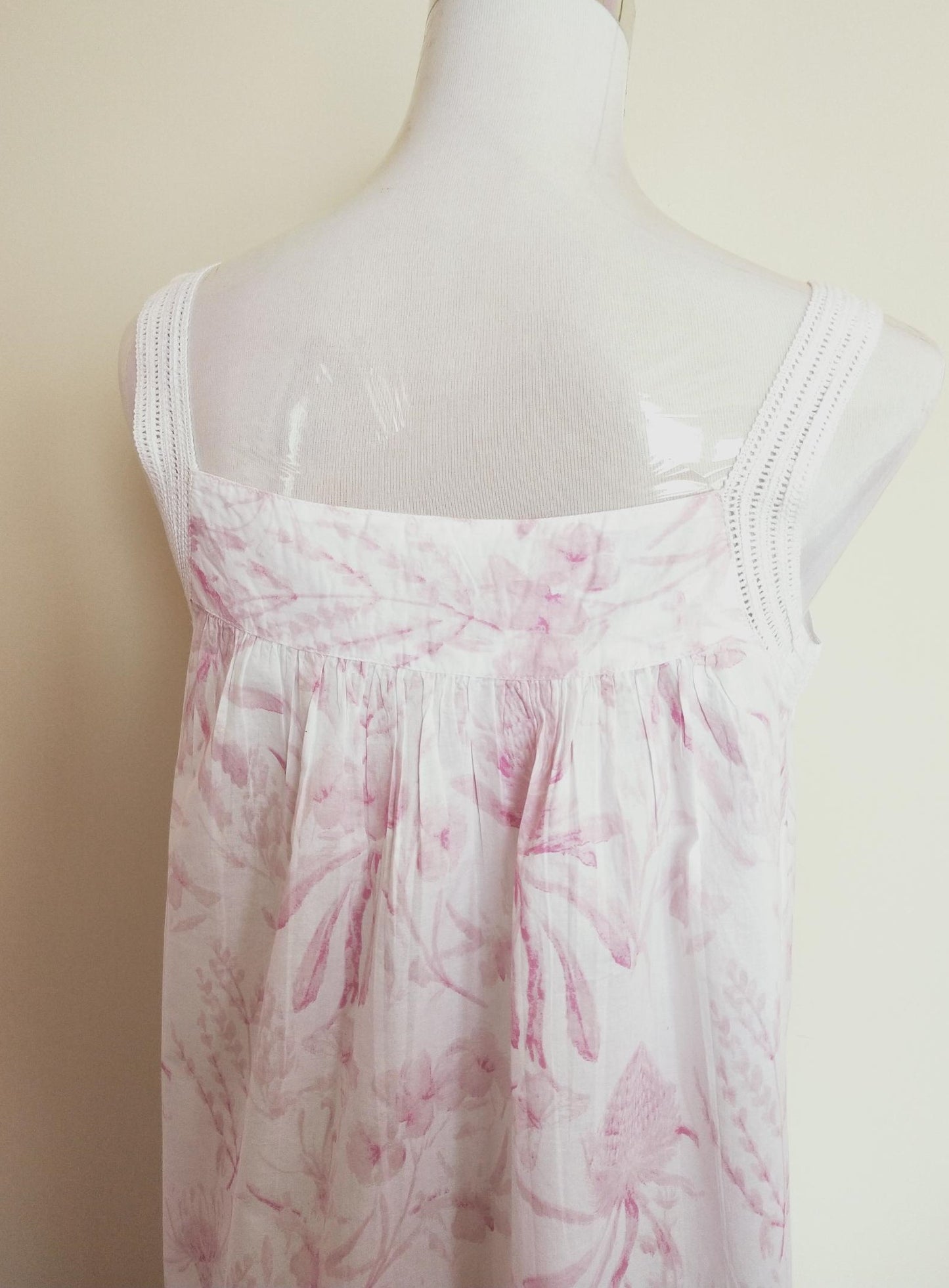 French Country Pure cotton ladies summer nightie in Blush Banksia FCY180 Sydney Australia