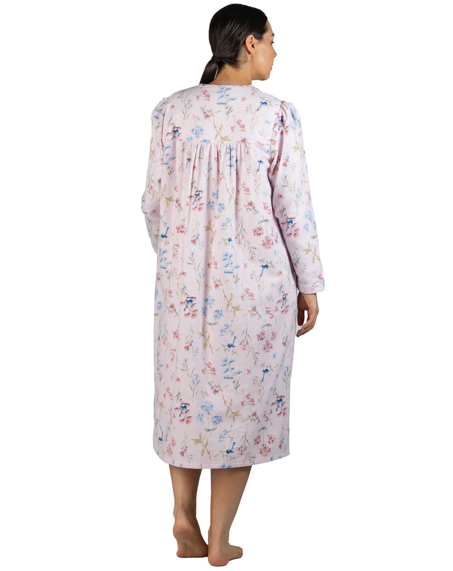 Ladies pure cotton winter flannelette nightie online Sydney Australia | brushed cotton nightie nightgown Sydney Australia