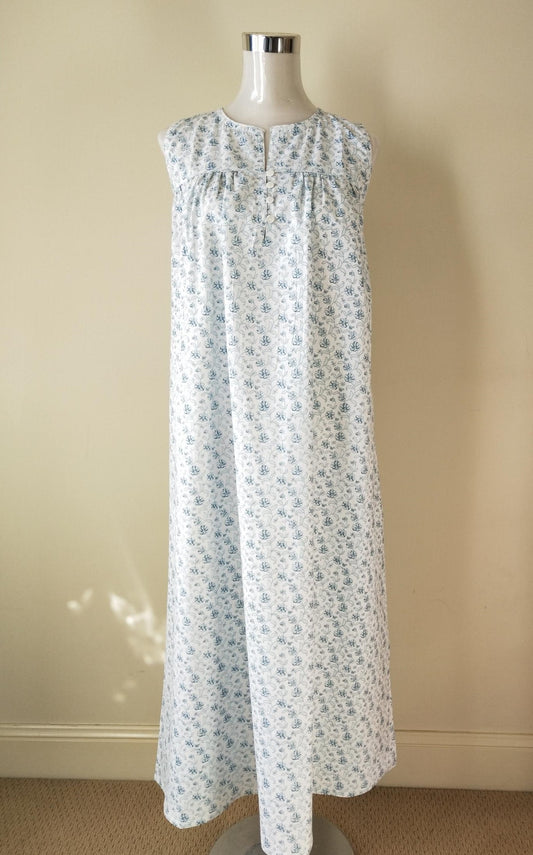 Chateau Sleepwear pure cotton long summer nightie Sydney Australia | ladies long cotton nightie Australia | women's pure cotton sleepwear Australia