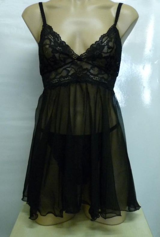 Mia Lingerie Olivia Chiffon Babydoll Set - Matilda Jane Lingerie & Sleepwear