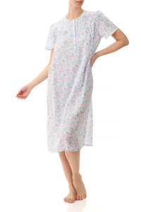 Givoni nightwear pure cotton lawn summer nightie Maisie online Sydney Australia | longer length summer cotton nightie Australia