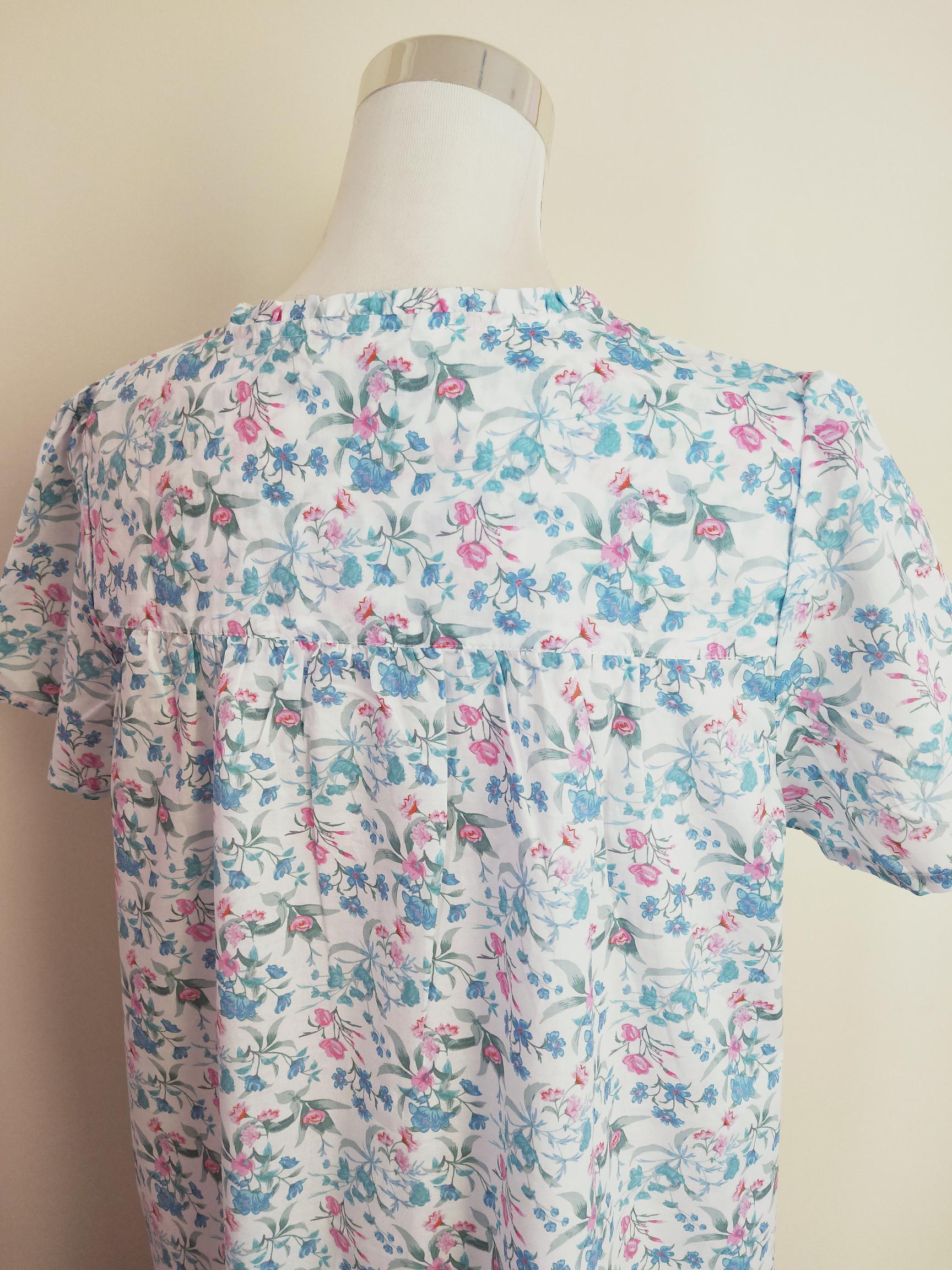 Givoni nightwear pure cotton lawn summer nightie Maisie online Sydney Australia | longer length summer cotton nightie Australia
