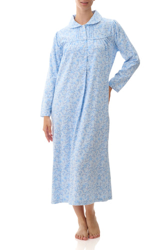 Givoni Vanessa long cotton flannelette nightie Australia | Givoni longe cotton winter nightie Australia 