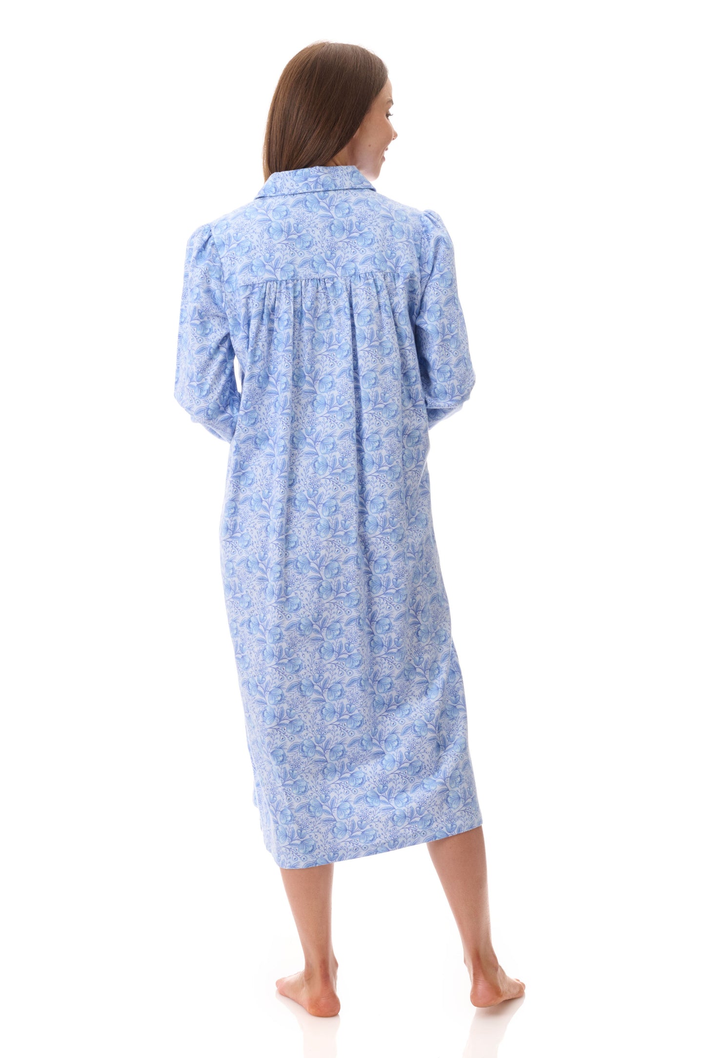 Givoni Kora mid length pure cotton flannelette winter nightie  7FL70K