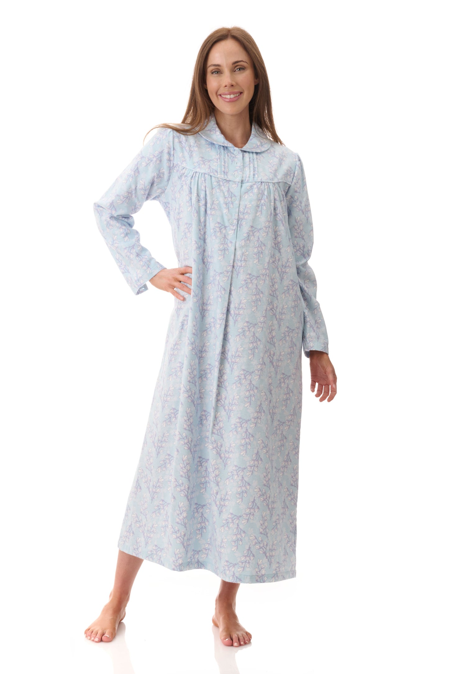 Givoni Jamie Long Cotton Flannelette Nightie 7FL88J