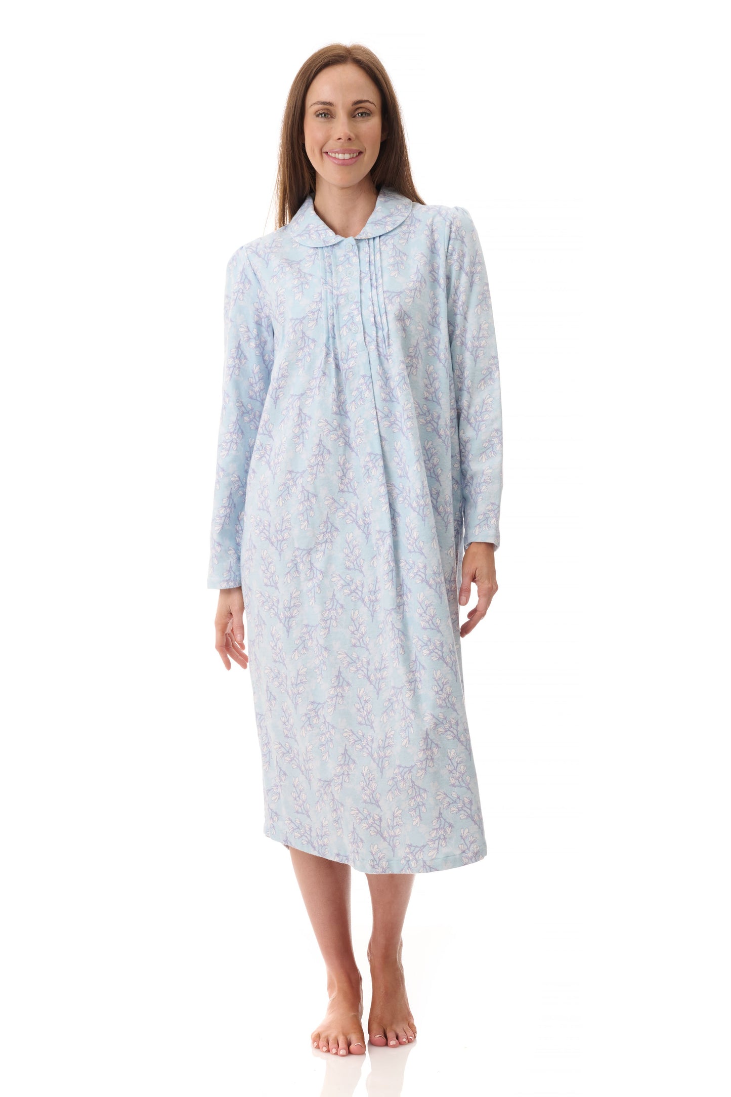 Givoni Jamie Mid Length Cotton Flannelette Nightie 7FL92J