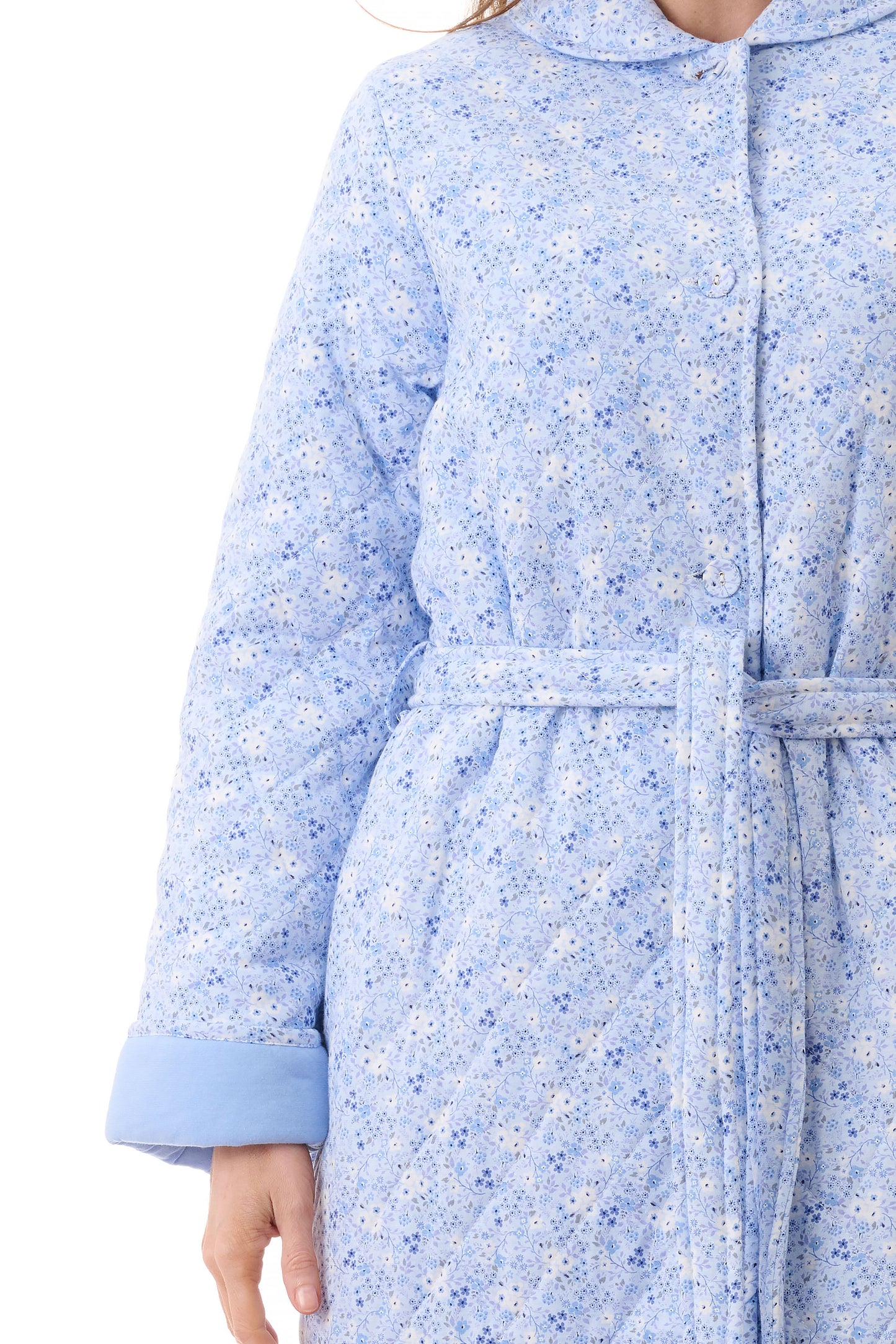 Givoni Katie Mid Length Quilted Cotton Button Gown 7QP31K