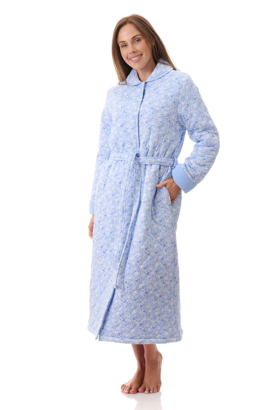 Givoni Katie Mid Length Quilted Cotton Button Gown 7QP31K
