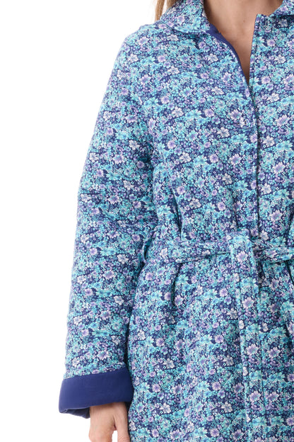 Givoni Jada Long Length Quilted Cotton Button Gown 7QP38J