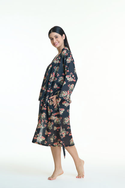 Pure cotton ladies kimono dressing gown Australia