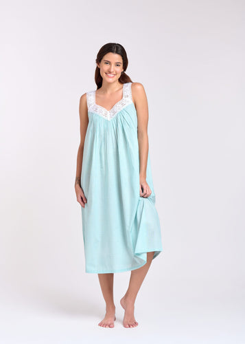 Ladies pure cotton voile strappy nightie Australia