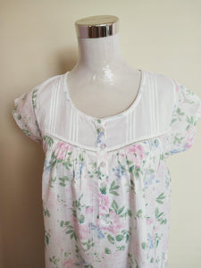 French Country capped sleeve summer cotton nightie online Sydney Australia FCY221