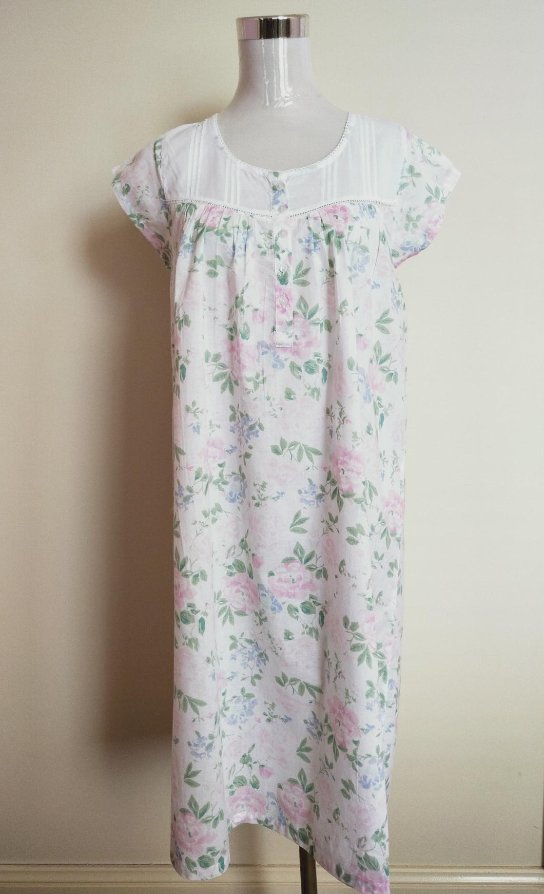 French Country Nightwear capped sleeve summer cotton nightie online Sydney Australia FCY221