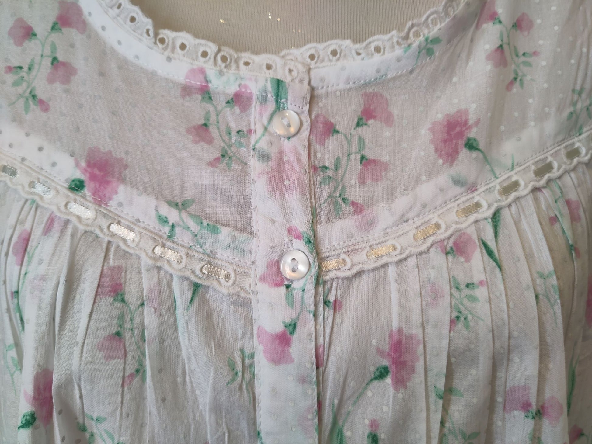 French Country Pressed Flower Cotton BrunchcoatFCD122V