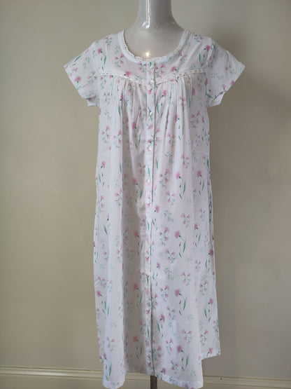 French Country Pressed Flower Cotton BrunchcoatFCD122V