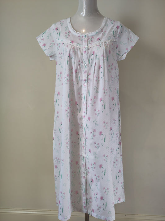 French Country Pressed Flower Cotton BrunchcoatFCD122V