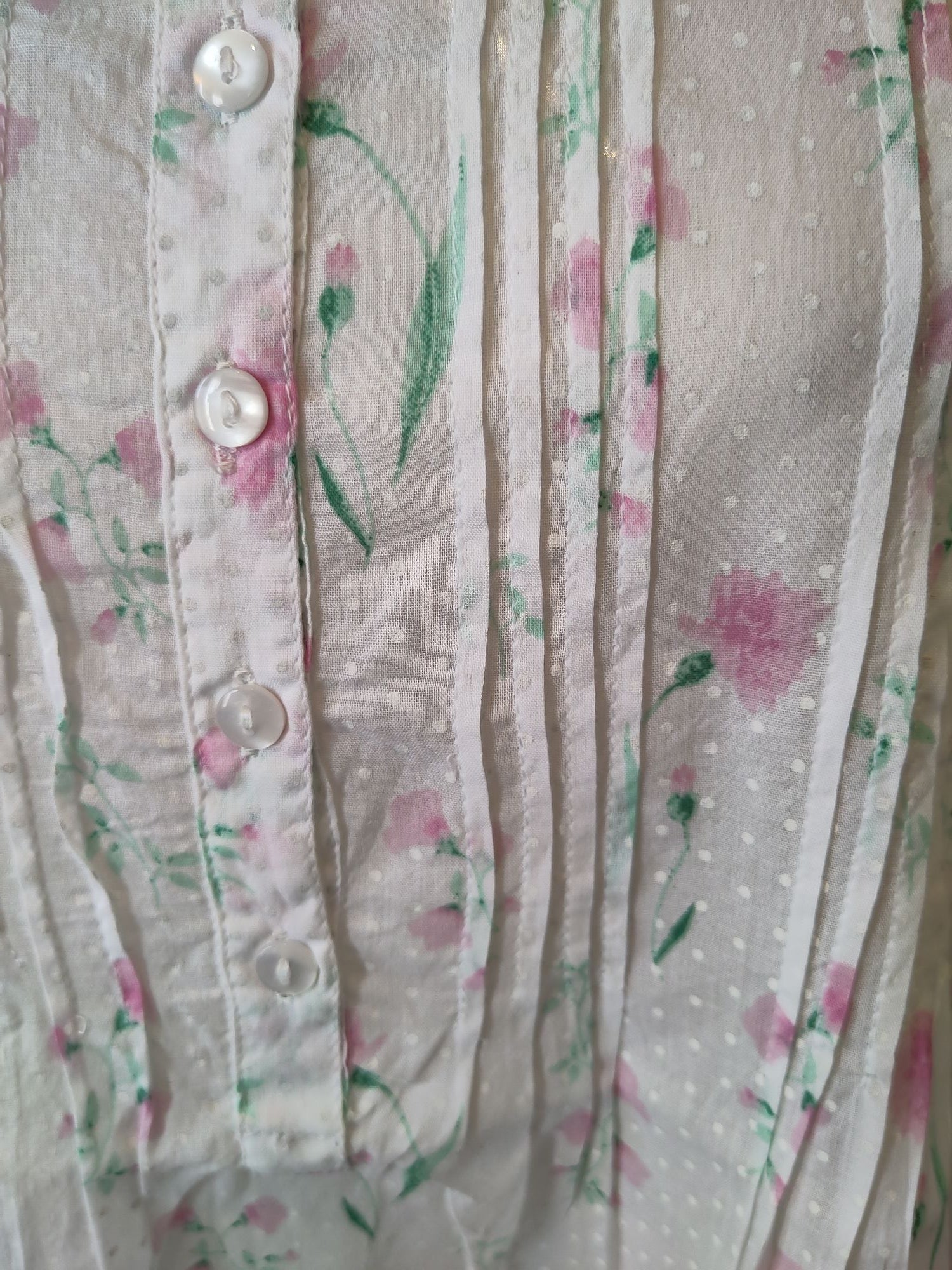 French Country Pressed Flower Cotton Nightie FCD123V