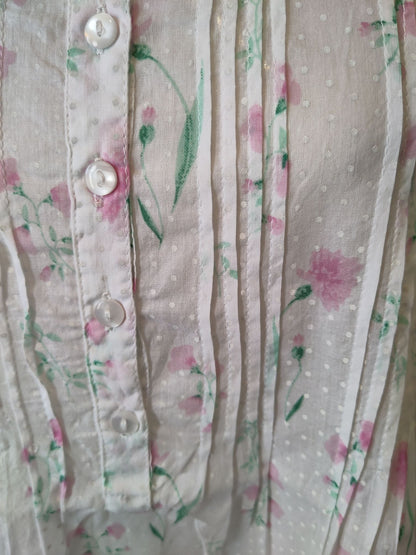 French Country Pressed Flower Cotton Nightie FCD123V