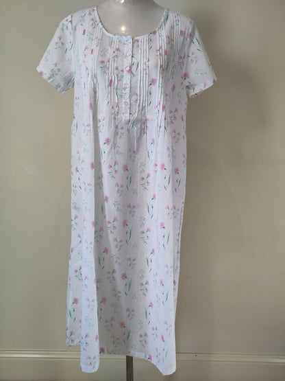 French Country Pressed Flower Cotton Nightie FCD123V