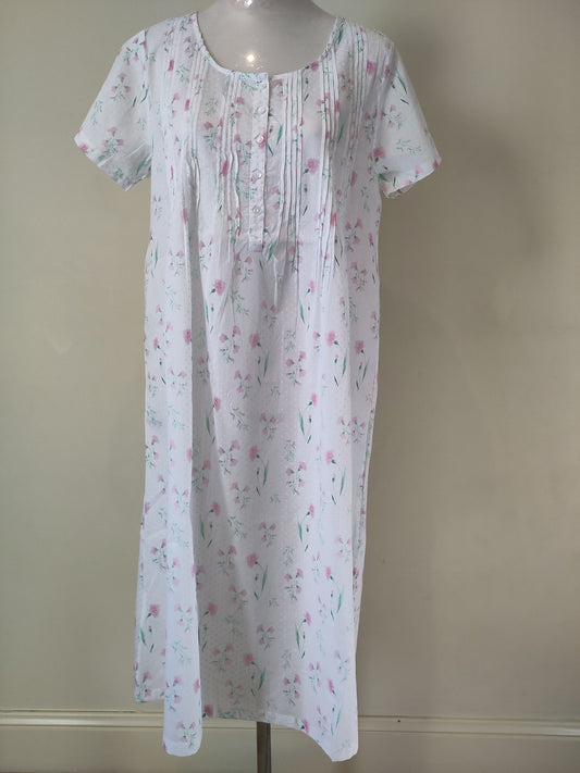 French Country Pressed Flower Cotton Nightie FCD123V