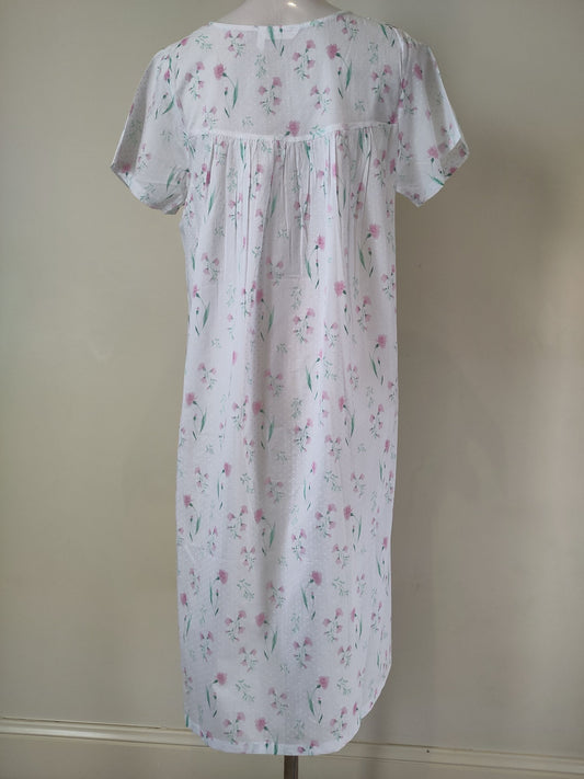 French Country Pressed Flower Cotton Nightie FCD123V