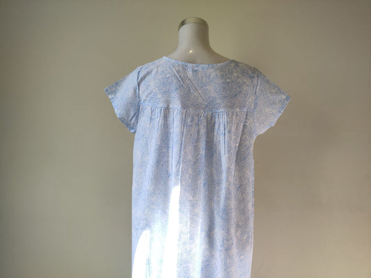 Pure cotton nighties Australia - French Country French Toile Capped Sleeve Nightie FCD138