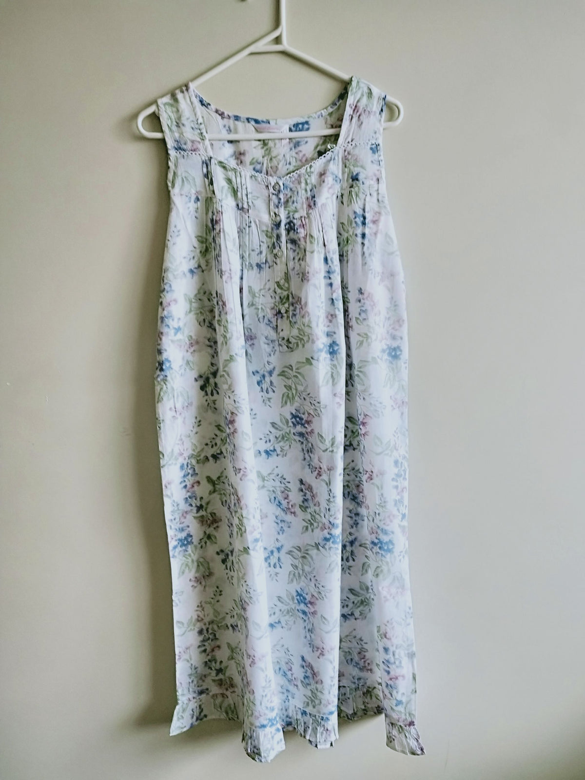 French Country Wisteria Sleeveless Cotton Voile Nightie FCF603V