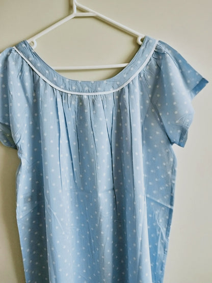 French Country Polka Dot Cotton Nightie FCF612V