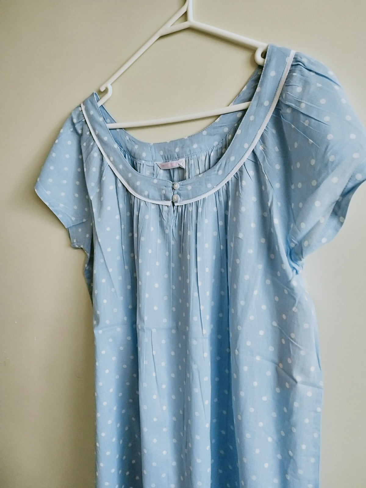 French Country Polka Dot Cotton Nightie FCF612V