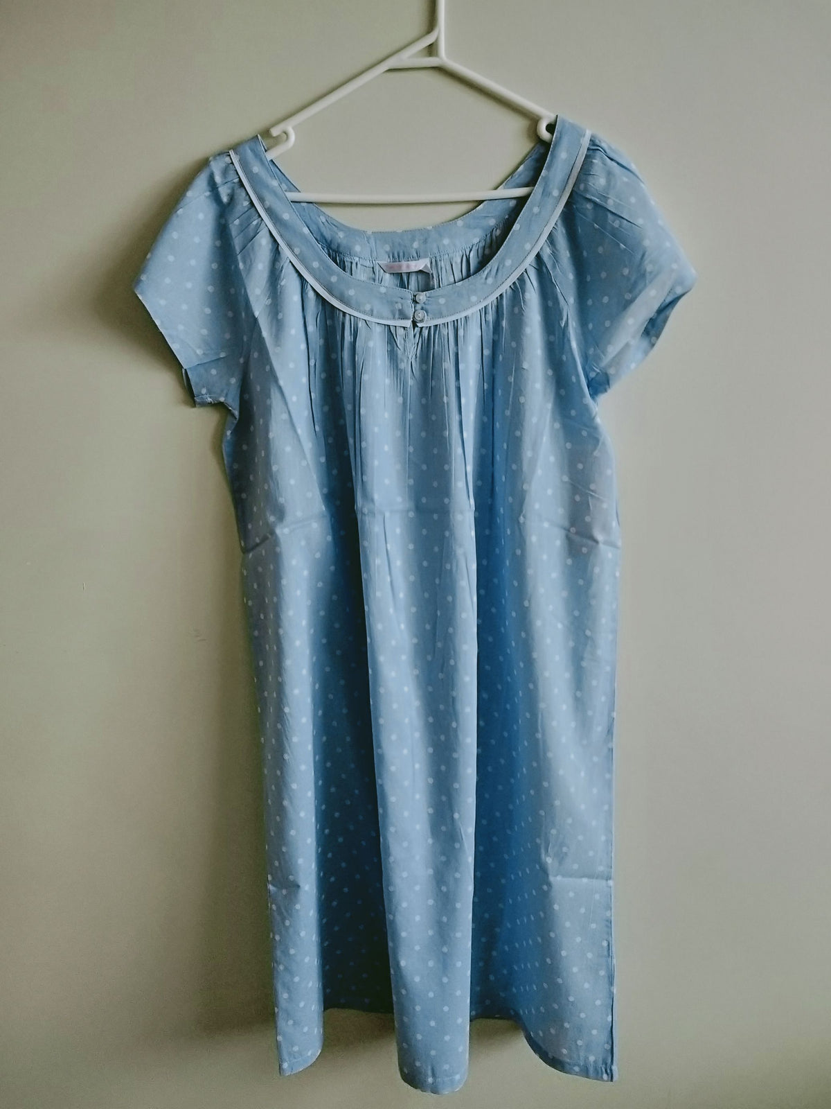 French Country Polka Dot Cotton Nightie FCF612V