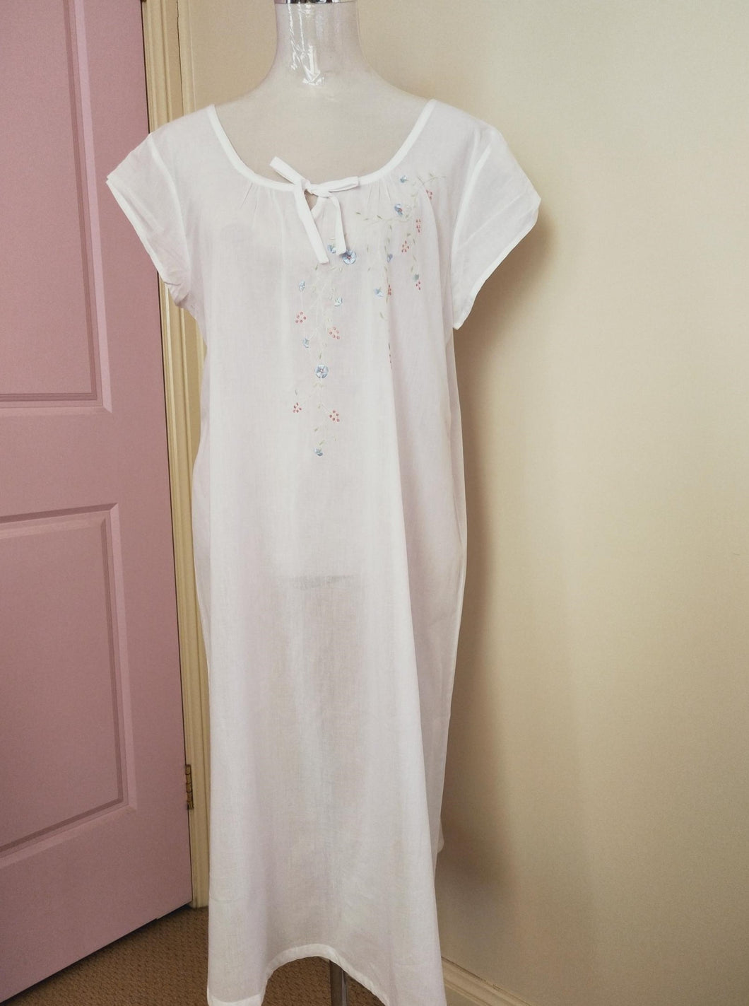 French Country Nightwear white cotton voile nightie online Sydney Australia