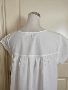 French Country pure cotton white nightie online Sydney Australia FCY171