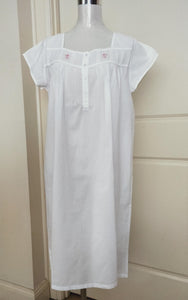 French Country Nightwear pure cotton white nightie online Sydney Australia FCY171