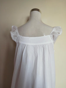 French Country pure cotton white nightie online Sydney Australia FCY178R