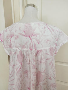 French Country Pure Cotton Nightie in Blush Banksia online Sydney Australia FCY182