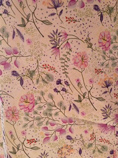 Morning Honey Long Cotton Nightie in Ditzy Blossom Print M3002