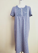 Load image into Gallery viewer, Schrank Cotton Jersey Nightie Wildflower Print - Blue