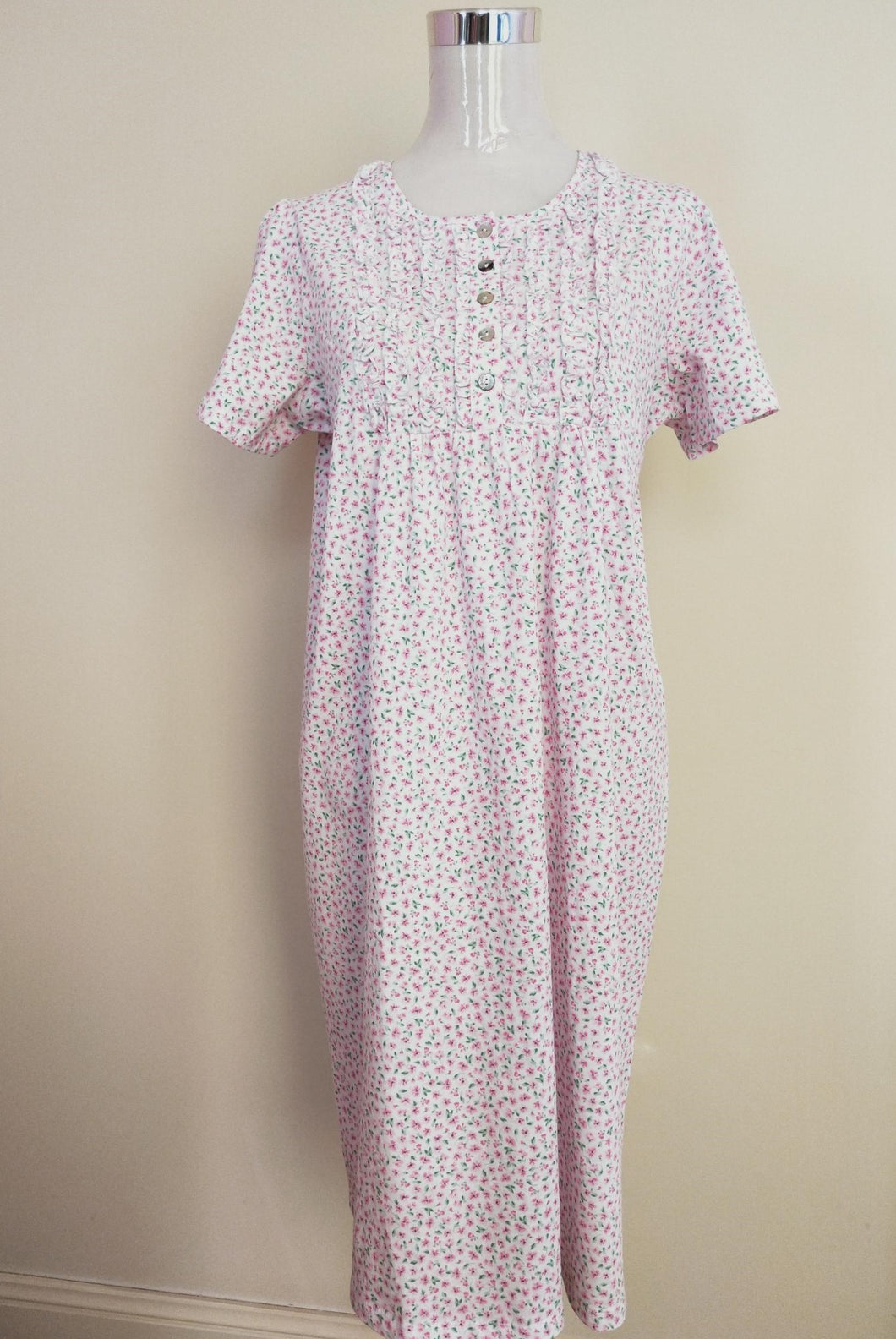 Schrank Cotton Jersey Nightie Wildflower Print - Pink