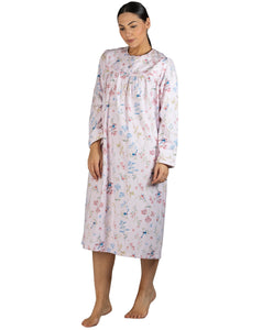 Ladies pure cotton winter flannelette nightie online Sydney Australia | brushed cotton nightie nightgown Sydney Australia