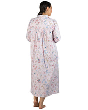 Load image into Gallery viewer, Ladies long winter cotton flannelette nightie Sydney Australia | Pure cotton flannel nightgown Sydney Australia