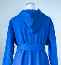 Load image into Gallery viewer, Ladies cotton rich hooded fleece dressing gown Australia | Ladies winter fleece dressing gown Australia | Warm ladies winter dressing gown Australia 