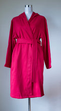 Load image into Gallery viewer, Ladies cotton rich hooded fleece dressing gown Australia | Ladies winter fleece dressing gown Australia | Warm ladies winter dressing gown Australia 